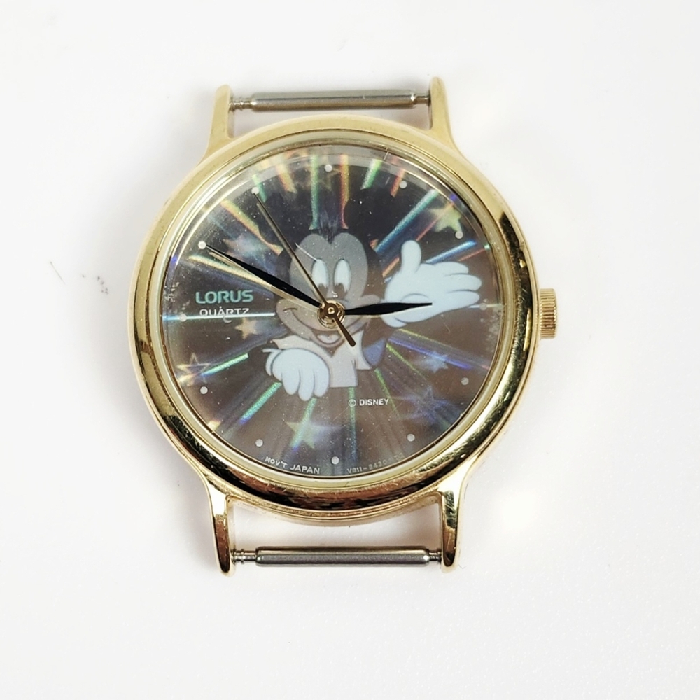 Vintage 90s Lorus Disney Mickey Mouse Holographic watch.